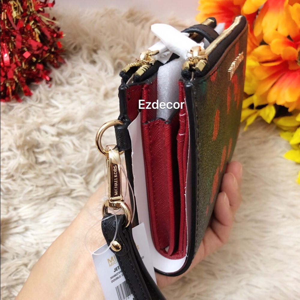 NWT Michael Kors Jet Set Floral Wristlet / Wallet - Picture 7 of 8